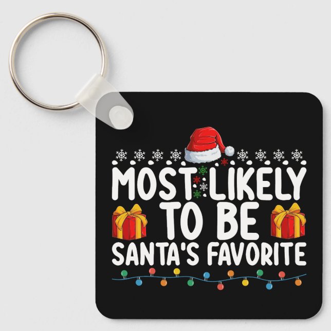 Chaveiro Mais Provável de Ser o Feriado de Natal Favorito d (Frente)