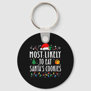 Chaveiro Mais Provável Para Comer Cookies De Papai noel Cor