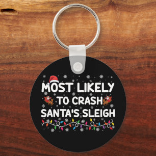 Chaveiro Mais Provável Para Crash Santas Sleigh Engraçado N