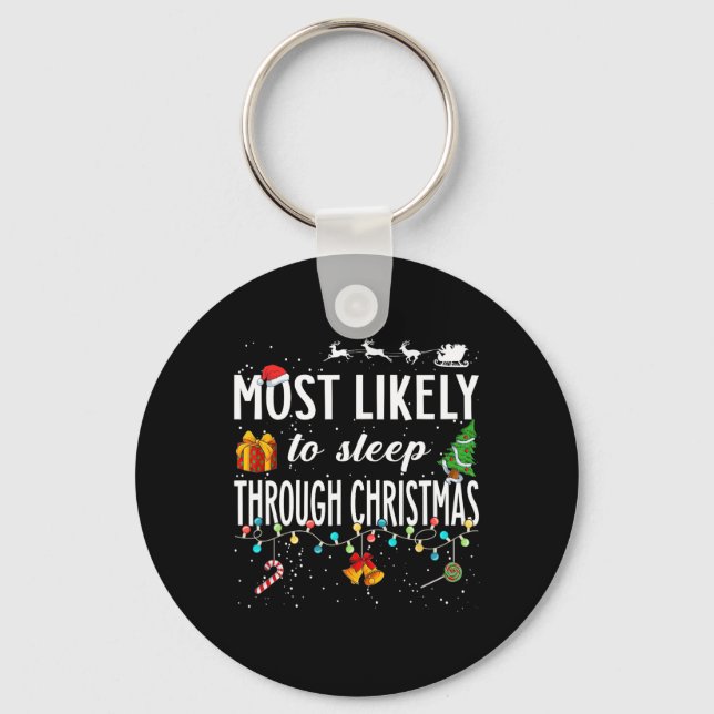 Chaveiro Mais Provável Para Dormir Durante O Natal M (Frente)