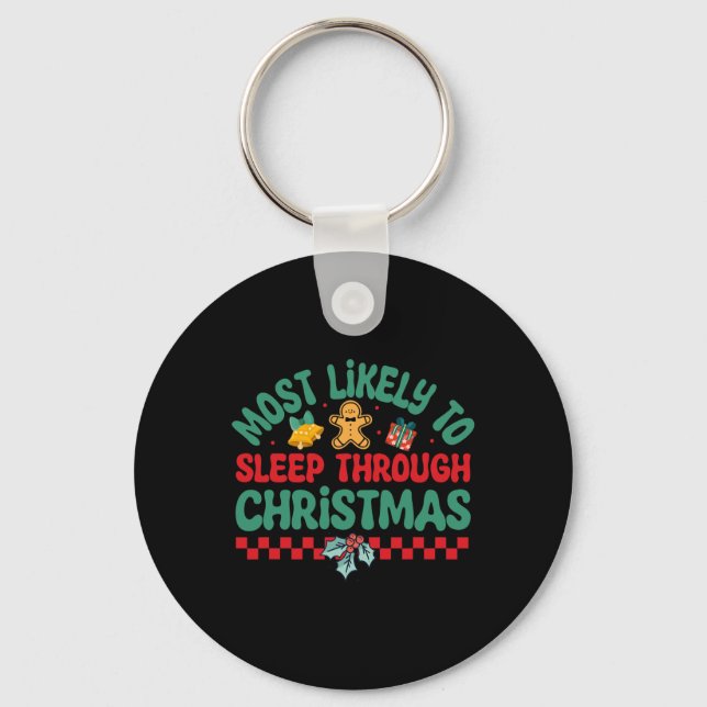 Chaveiro Mais Provável Para Dormir Durante O Natal - Natal (Frente)