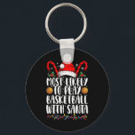 Chaveiro Mais Provável Para Jogar Basquete Com Papais noeis<br><div class="desc">Mais Provável Para Jogar Basquete Com Papais noeis Que Correspondem Ao Natal</div>