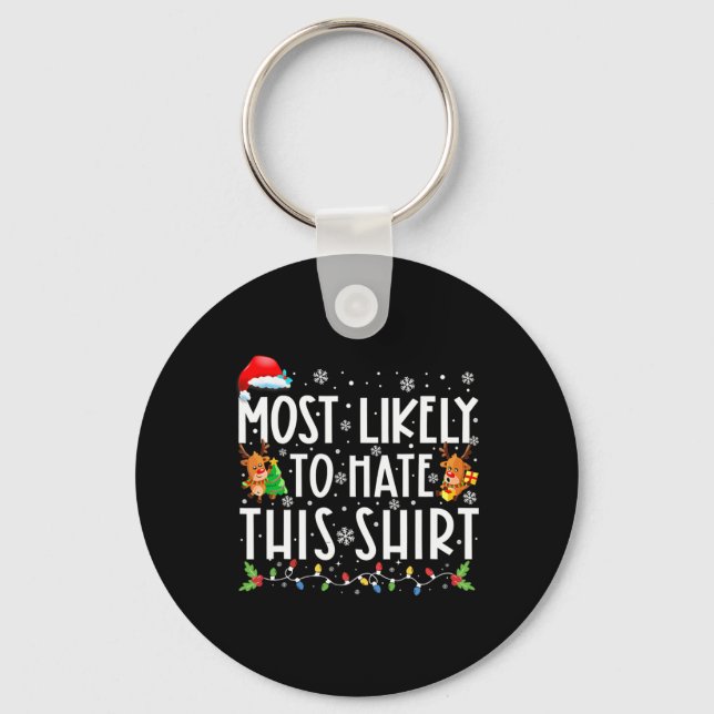Chaveiro Mais Provável Para Odiar Este Pijama De Natal Fami (Frente)