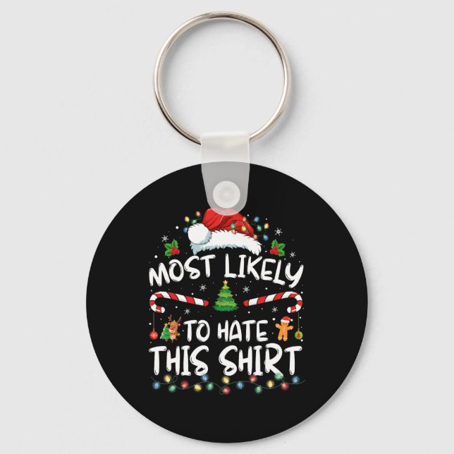 Chaveiro Mais Provável Para Odiar Este Pijama De Natal Fami (Frente)