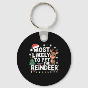 Chaveiro Mais Provável Para Pet The Reindeer Family Christm