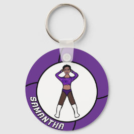 Chaveiro Majorette/ Dançarino Roxo e Preto #1