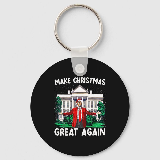 Chaveiro Make Christmas Great Again Xmas Funny Trump Pajama (Frente)