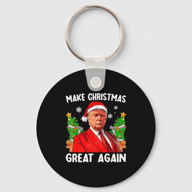 Chaveiro Make Christmas Great Again Xmas Funny Trump Pajama (Frente)