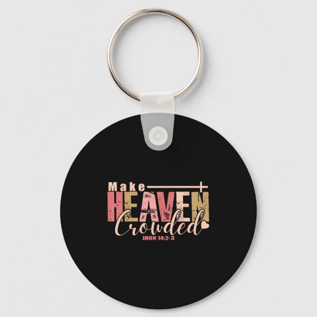 Chaveiro Make Heaven Crowded Cross - Minimalist Christian R (Frente)