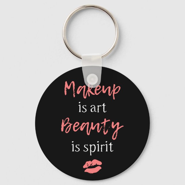 Chaveiro Makeup é arte A beleza é espírito (Frente)