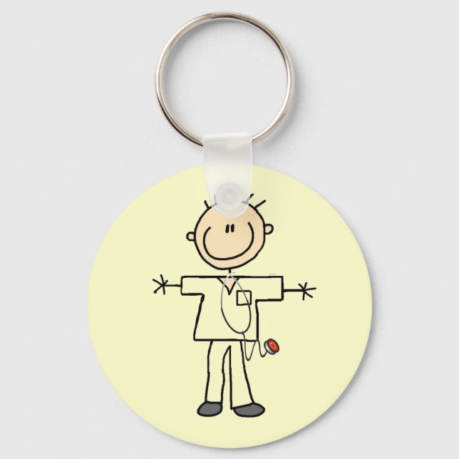 Chaveiro Male Stick Figure Nurse (Frente)