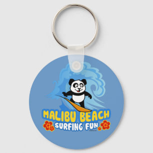 Chaveiro Malibu Beach Surfing Panda