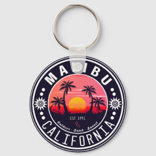 Chaveiro Malibu Ca Retro Sunset Palm Trees Souvenirs 60s