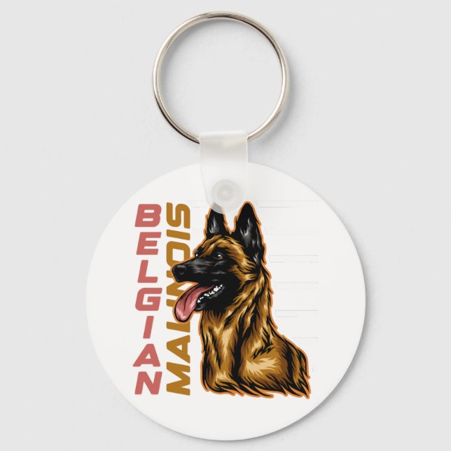 Chaveiro Malinois belgas (Frente)