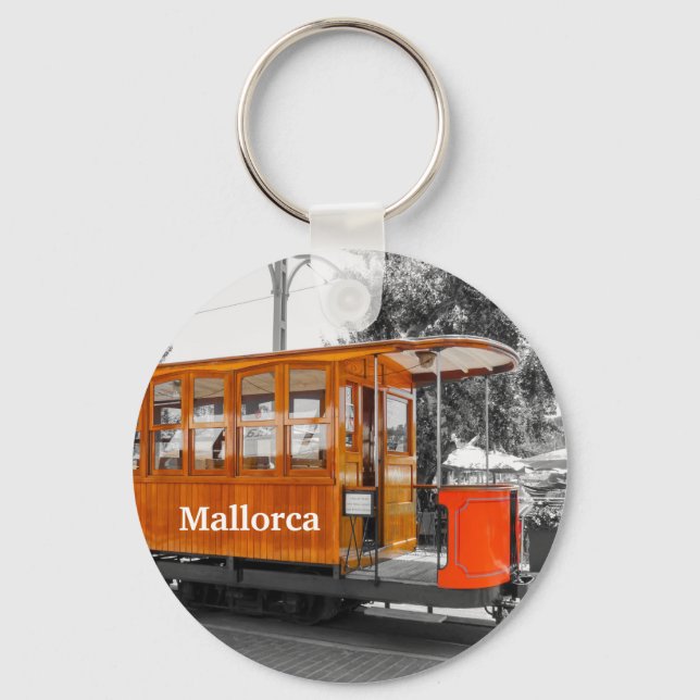 Chaveiro Mallorca Tram de Port de Soller Souvenir (Frente)