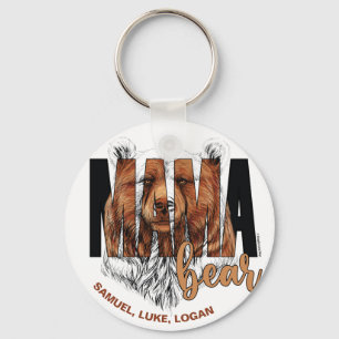 Chaveiro Mama Bear Personalizado Nomes - © GraphicLoveShop