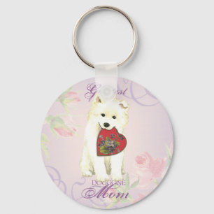 Chaveiro Mamã do coração do Samoyed