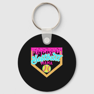 Chaveiro Mama do Softbol Gotejamento Sorvete Gotejamento Di