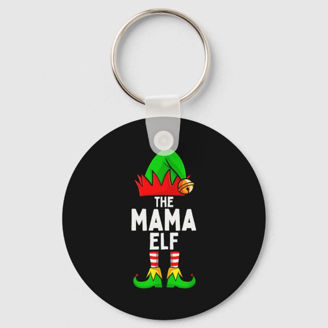 Chaveiro Mama Elf Matching Family Christmas Women  (Frente)