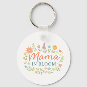 Chaveiro Mama Em Flor Desenho Tipográfico de Primavera Flor