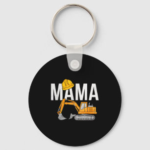 Chaveiro Mama escavadeira construção família combinação mãe