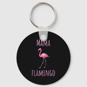 Chaveiro Mama flamingo tropical verão animal aquarela