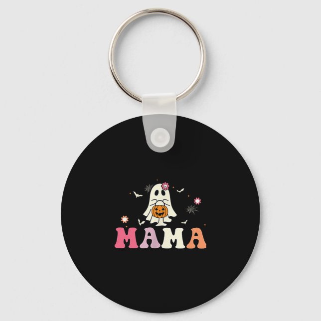 Chaveiro Mama Ghost Boo One Soky Mama First Halloween Birth (Frente)