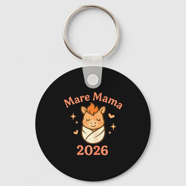 Chaveiro Mama Mare 2026 Fire Horse Matching Cute Funny Mate (Frente)
