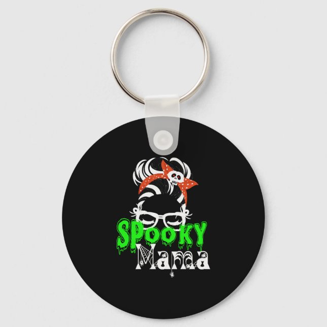 Chaveiro Mama Spooky, Halloween Engraçado, Spooky, Hallowee (Frente)