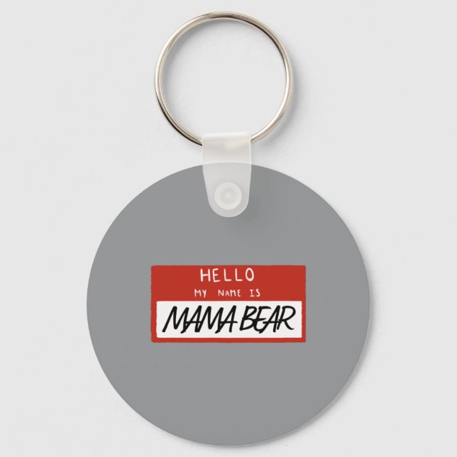 Chaveiro Mama Urso Design Divertido Dia das Mães (Frente)