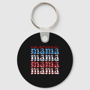 Chaveiro Mamãe americana combinando família 4 de julho amer