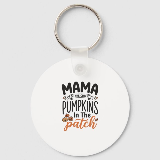 Chaveiro Mamãe das Abóboras Mais Fofas Design de Camisa de  (Frente)