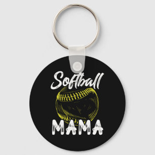 Chaveiro Mamãe de Softbol Para Mulheres Família Corresponde