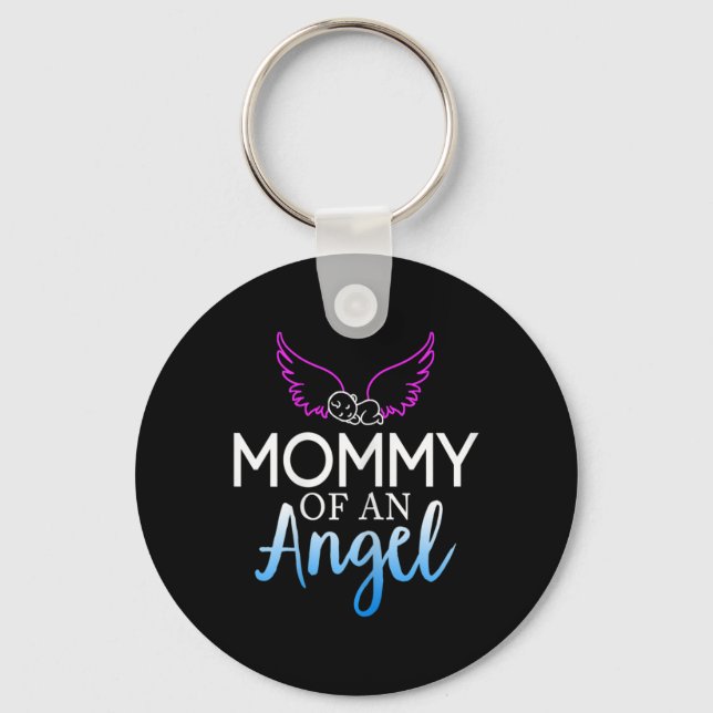 Chaveiro Mamãe de um Anjo Mês de Conscientização sobre Sids (Frente)
