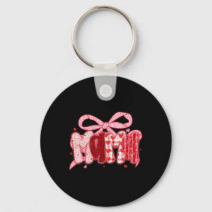 Chaveiro Mamãe Dia dos Namorados Coquete Laço Rosa Floral M