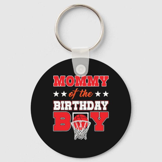 Chaveiro Mamãe Do Bysketbyll Do Birthday Boy Byller (Frente)