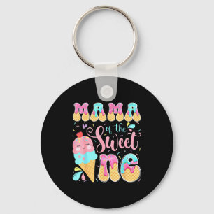 Chaveiro Mamãe do doce sorvete menina de 1º aniversário