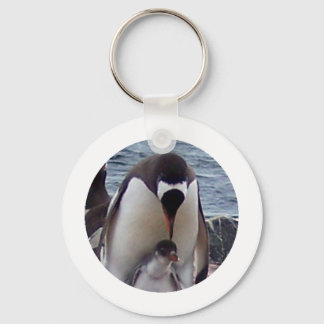 Chaveiro Mamãe e Baby Penguin