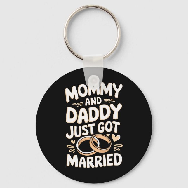 Chaveiro Mamãe E Pai Acabaram De Se Casar (Frente)