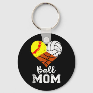 Chaveiro Mamãe Engraçada no Softball no Basquete Mãe