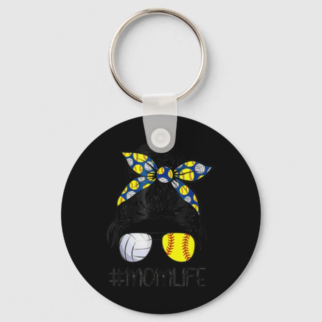 Chaveiro Mamãe Life Sofball Voleibol Mãe Dia de as mães Mes (Frente)