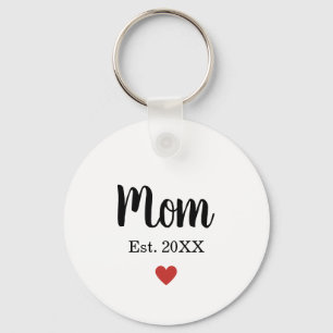 Chaveiro Mamãe Simples. Personalização do Coração Pequeno d