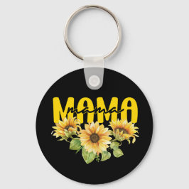 Chaveiro Mamãe Sunflower Sunshine - Design Floral alegre