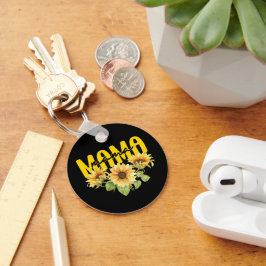 Chaveiro Mamãe Sunflower Sunshine - Design Floral alegre