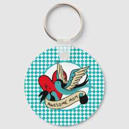 Chaveiro Mamãe Tattoo e Harlequin incríveis