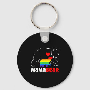 Chaveiro Mamãe urso mãe orgulhosa bandeira arco-íris orgulh