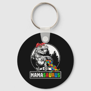 Chaveiro Mamasauro T Rex Dinossaur Mama Saurus Autism Aware