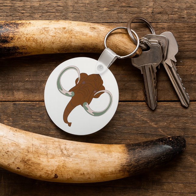 Chaveiro Mamute Lanoso Fofo com Presas Curvas (Criador carregado)