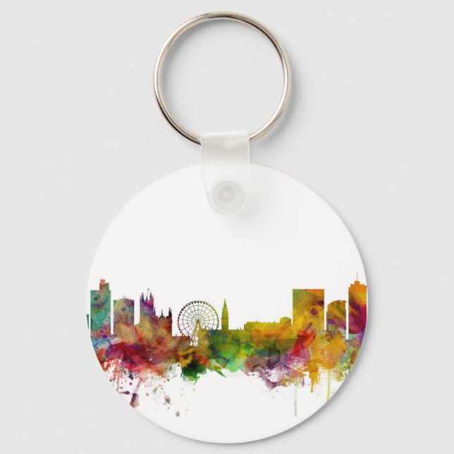 Chaveiro Manchester England Skyline (Frente)