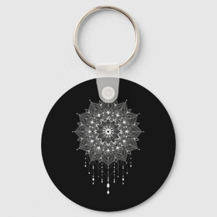 Chaveiro Mandala Boho Lótus Zen Arte Buda Botânico Suculent